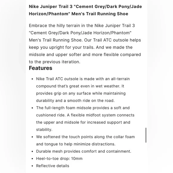 NEW Nike Men's Juniper Trail 3 Shoe - Picture 9 of 10